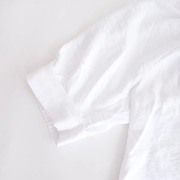 Soft Surroundings White Crusco Pullover Cuffed Sleeves Shirt Boho Romantic S - Picture 8 of 10